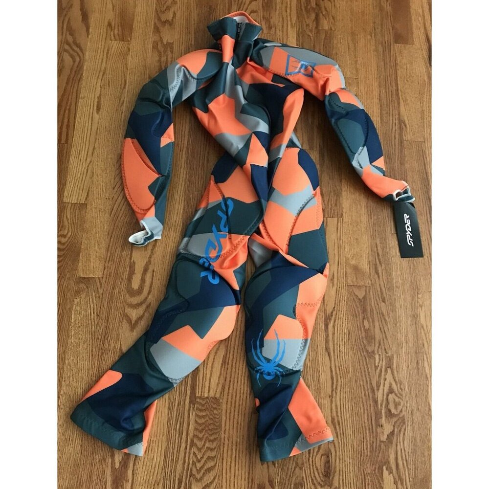 Spyder Ski Race Suit Mens Size Large L‎ Orange Performance GS $700